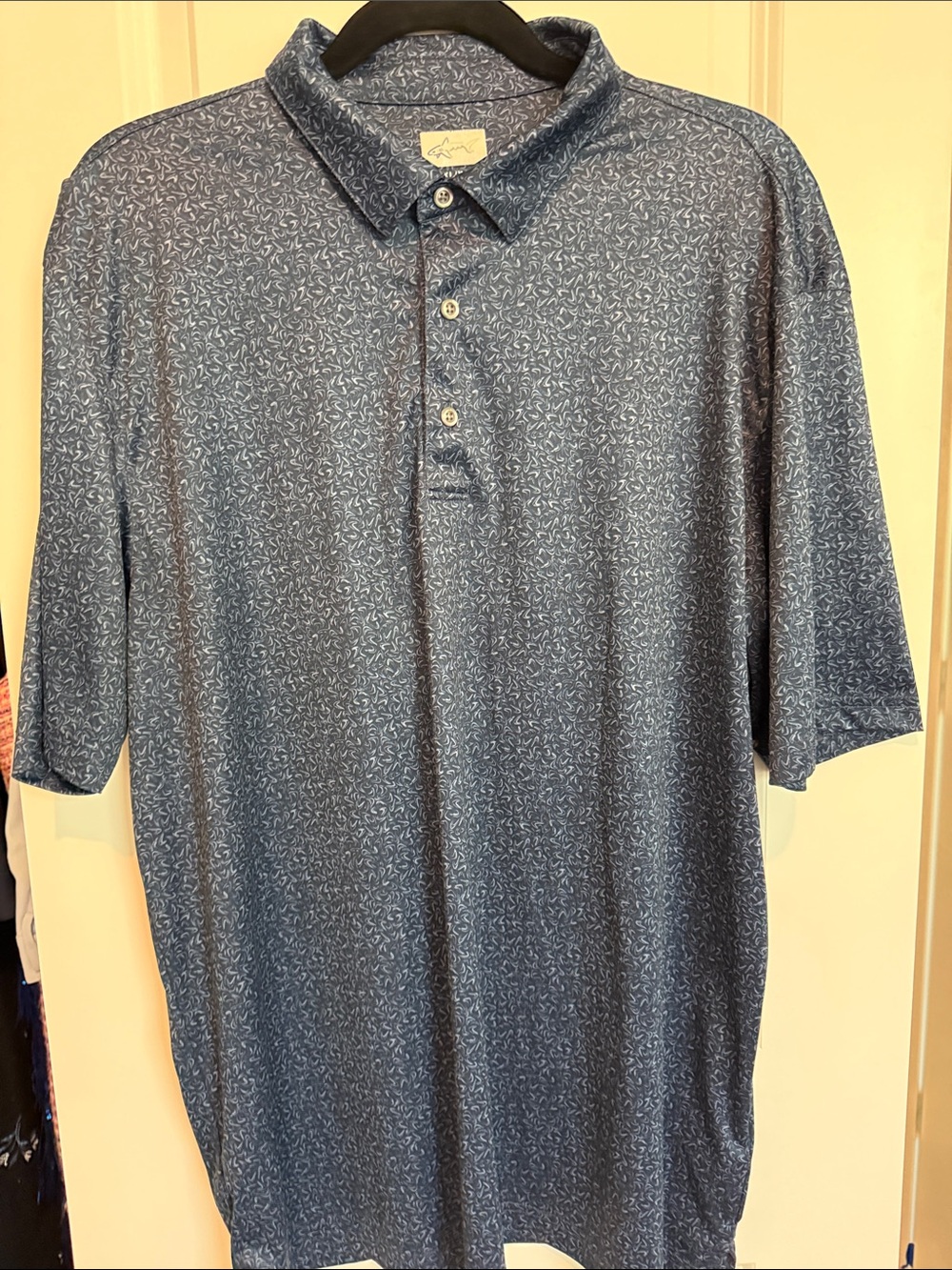 Greg Norman Collection Blue Printed Polo Shirt